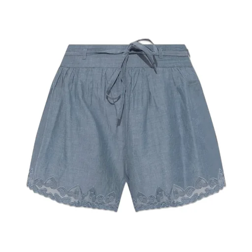 Embroidered Cotton Shorts