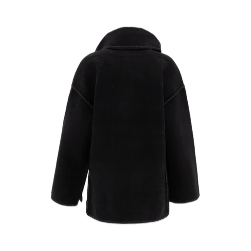 Wool Coat With Scarf