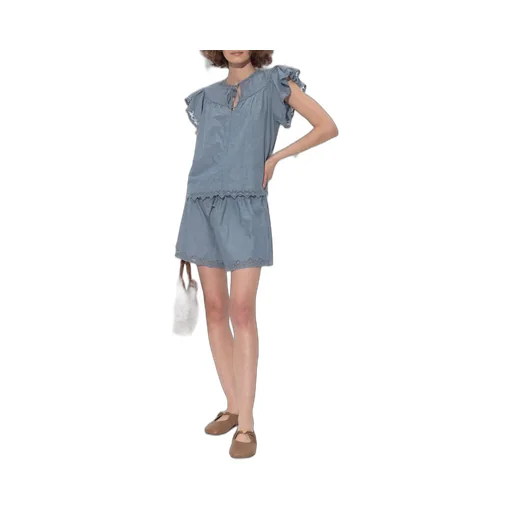 Embroidered Cotton Shorts