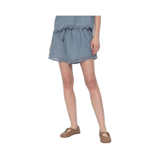 Embroidered Cotton Shorts