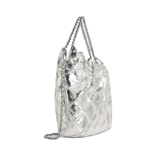 Quilted Metallic Hobo Bag