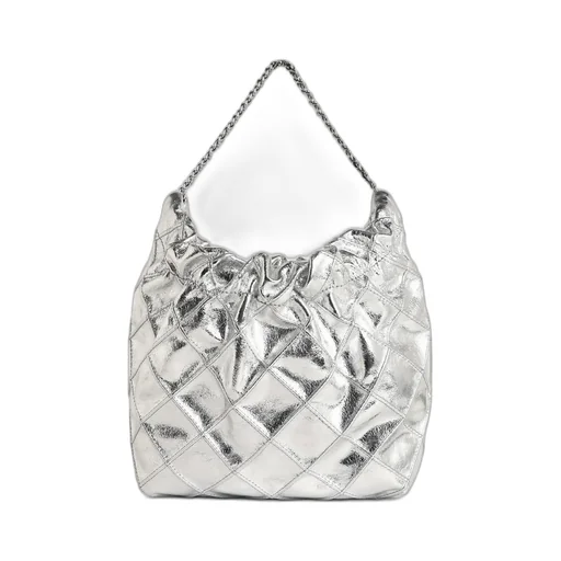 Quilted Metallic Hobo Bag
