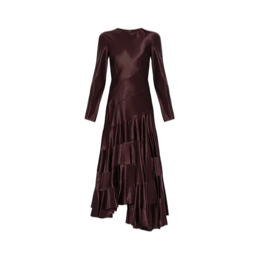 Paneled Silk Maxi Dress
