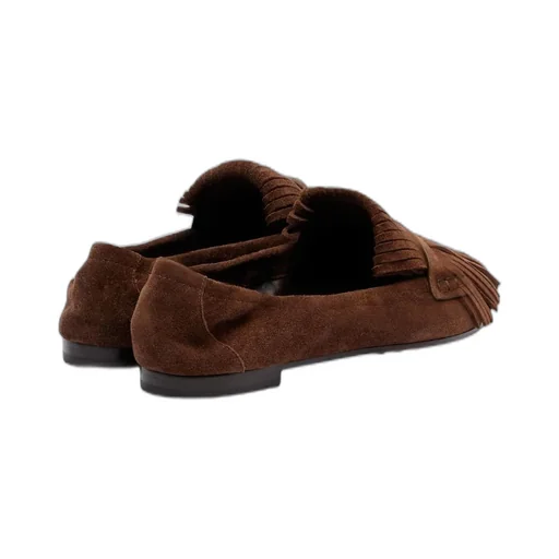 Fringed Suede Loafers