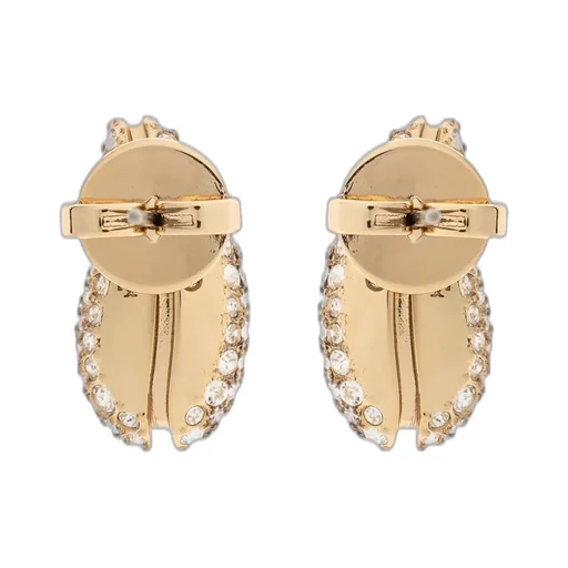 Crystal-Embellished Hoop Earrings