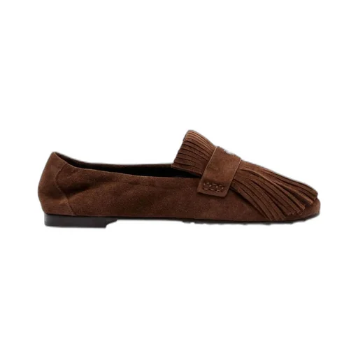 Fringed Suede Loafers