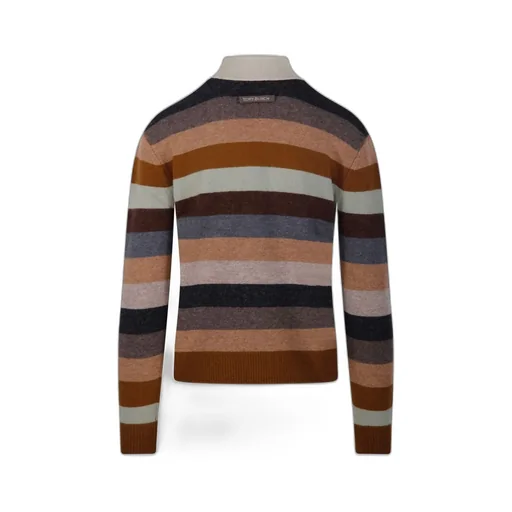 Striped Mock Neck Sweater