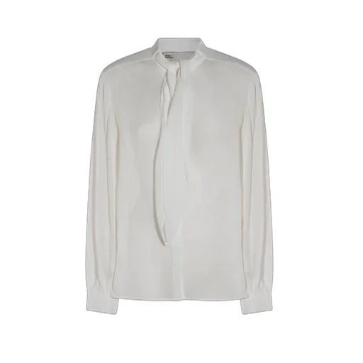 Silk Blouse With Tie Neck