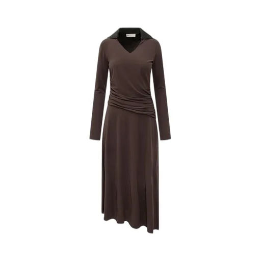 Ruched Collar Dress