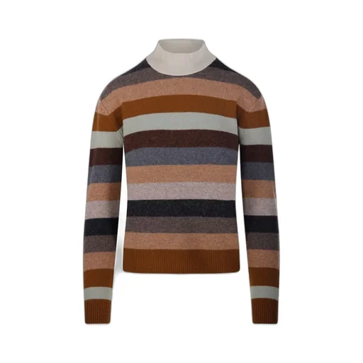 Striped Mock Neck Sweater