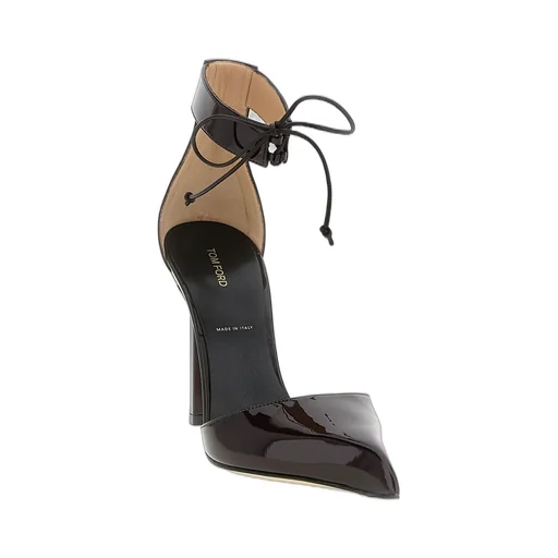 Pointed-Toe D'orsay Pumps With Ankle Strap