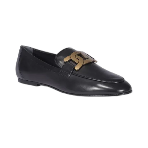 Loafers With Double T Buckle