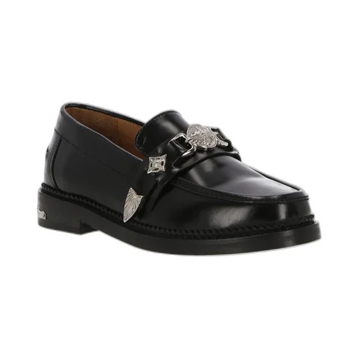Loafers With Metal Buckle