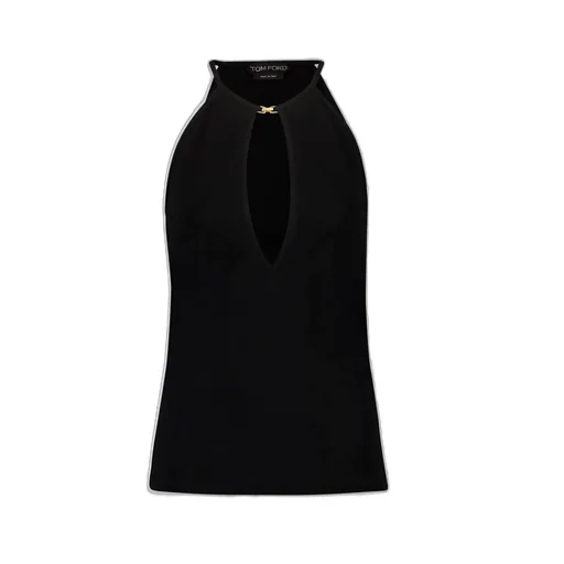 Halterneck Top With Keyhole Detail