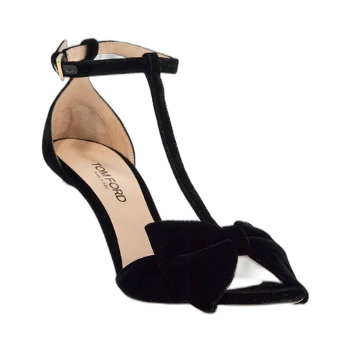 Bow-Detailed T-Bar Sandals