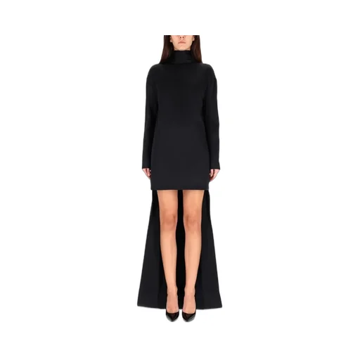 Turtleneck Dress With Train