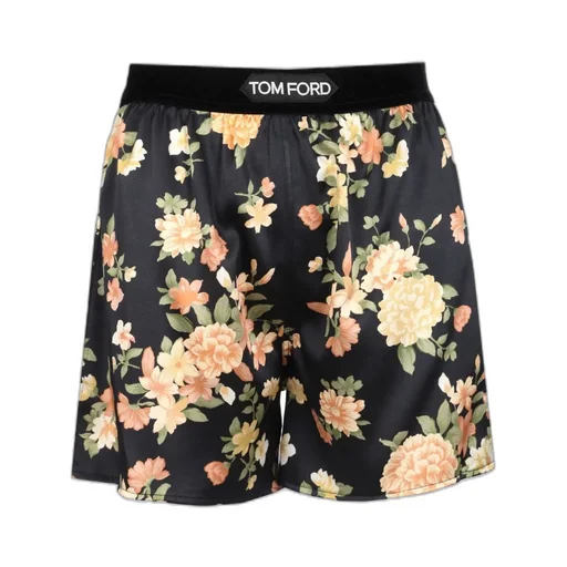Floral Print Silk Boxer Shorts