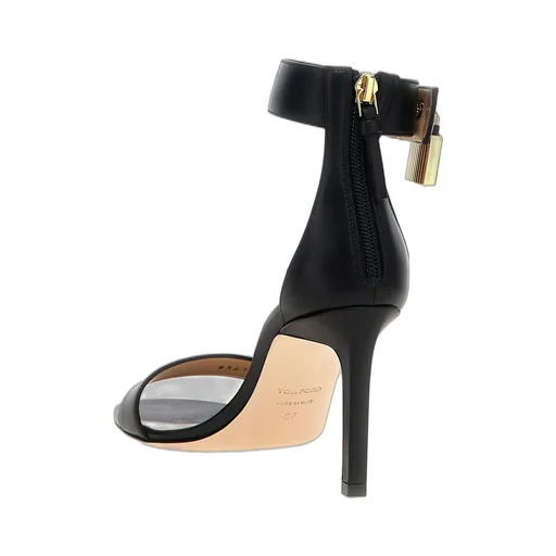 Ankle Strap Sandals With Padlock Detail