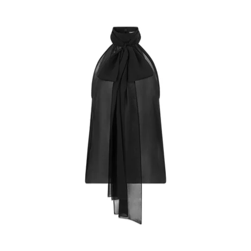 Halterneck Top With Bow Detail