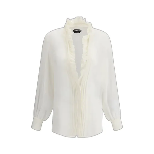 Ruffled Silk Blouse