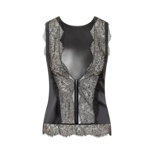 Lace Trimmed Corset Top