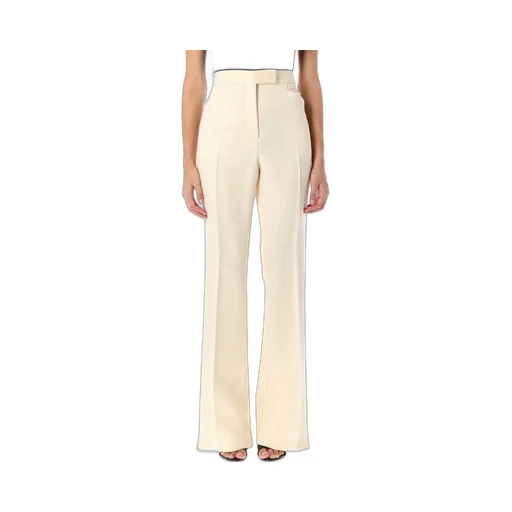 High-Waisted Flared Trousers
