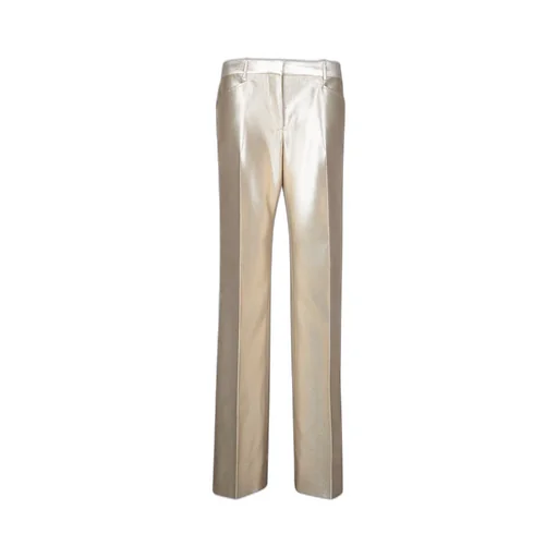 High-Rise Metallic Trousers