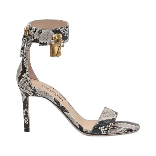 Ankle Strap Sandals With Padlock Detail