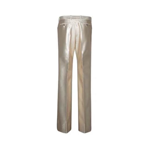 High-Rise Metallic Trousers