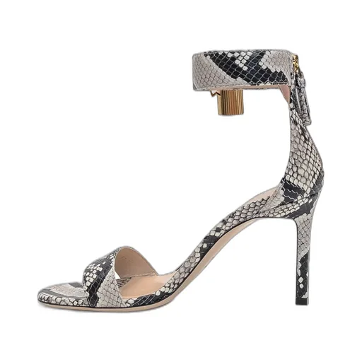Ankle Strap Sandals With Padlock Detail
