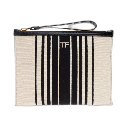 Striped Canvas Pouch