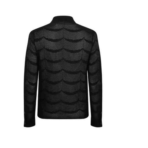 Mesh Button-Up Shirt