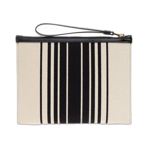 Striped Canvas Pouch