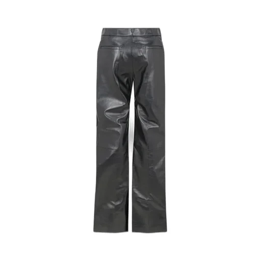 Wide-Leg Leather Trousers