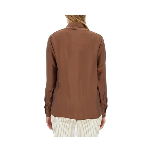 Pleated Silk Shirt
