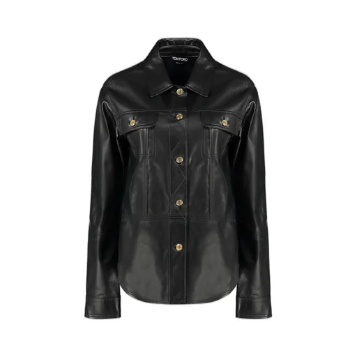 Leather Shirt Jacket