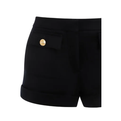High-Waisted Shorts With Button Details