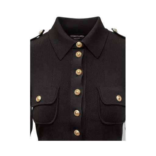 Button-Front Mini Dress
