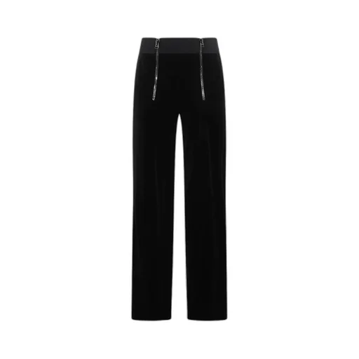 Velvet Wide-Leg Pants