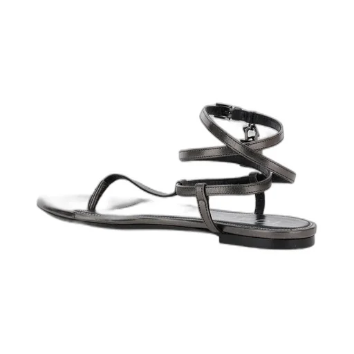Ankle Wrap Sandals With Padlock Detail
