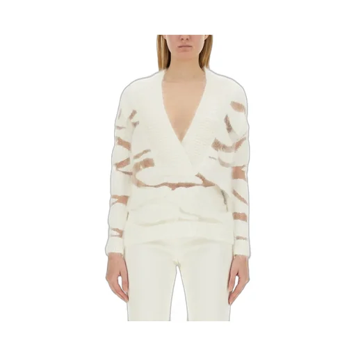 V-Neck Wrap Knit Sweater