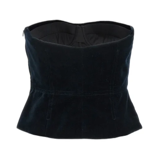 Velvet Peplum Corset Top