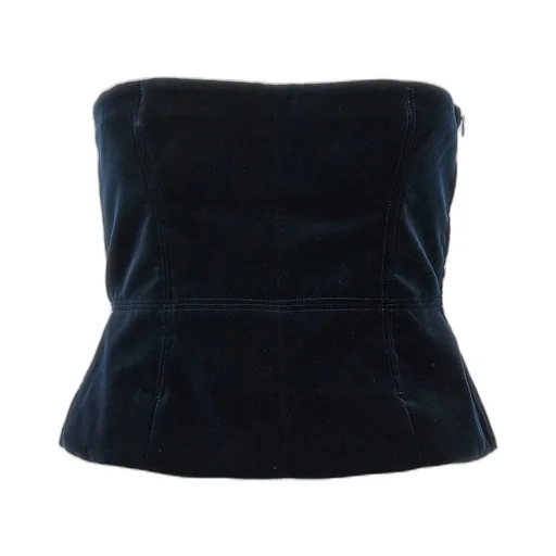 Velvet Peplum Corset Top