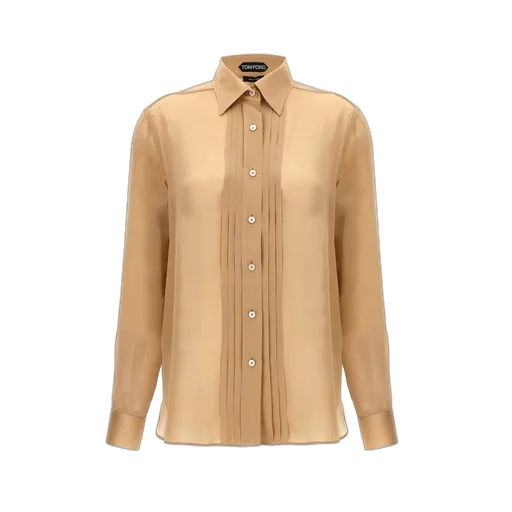 Pleated Silk Blouse
