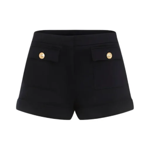 High-Waisted Shorts With Button Details