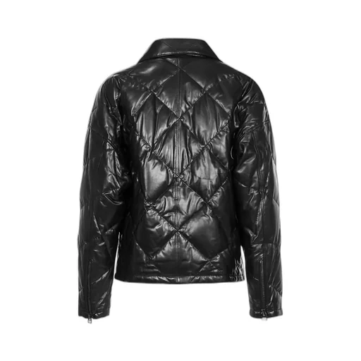 Quilted Leather Biker Jacket