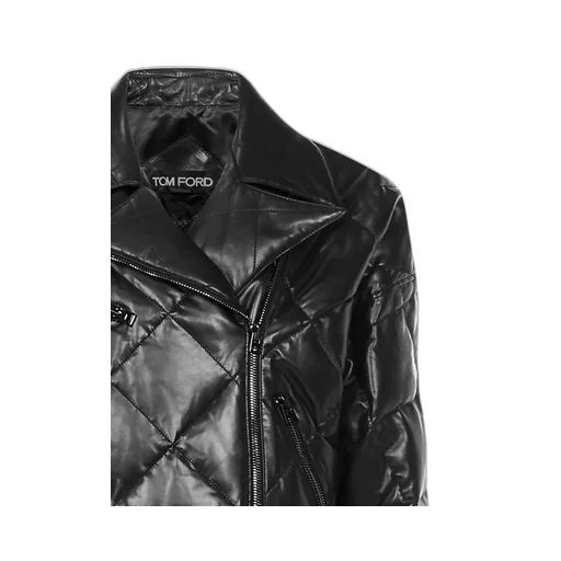 Quilted Leather Biker Jacket