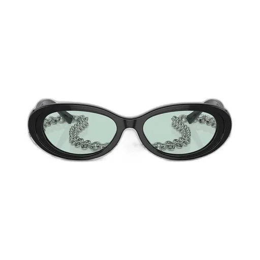 Oval Sunglasses With Chain Detail