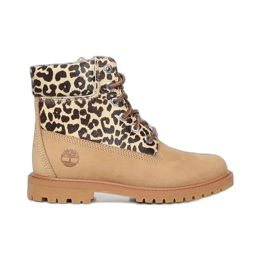 6-Inch Boots With Leopard Print Collar