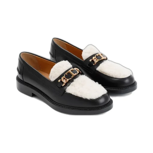 Loafers With Shearling Trim